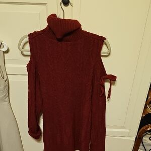 Elegant Red Turtleneck Sweater